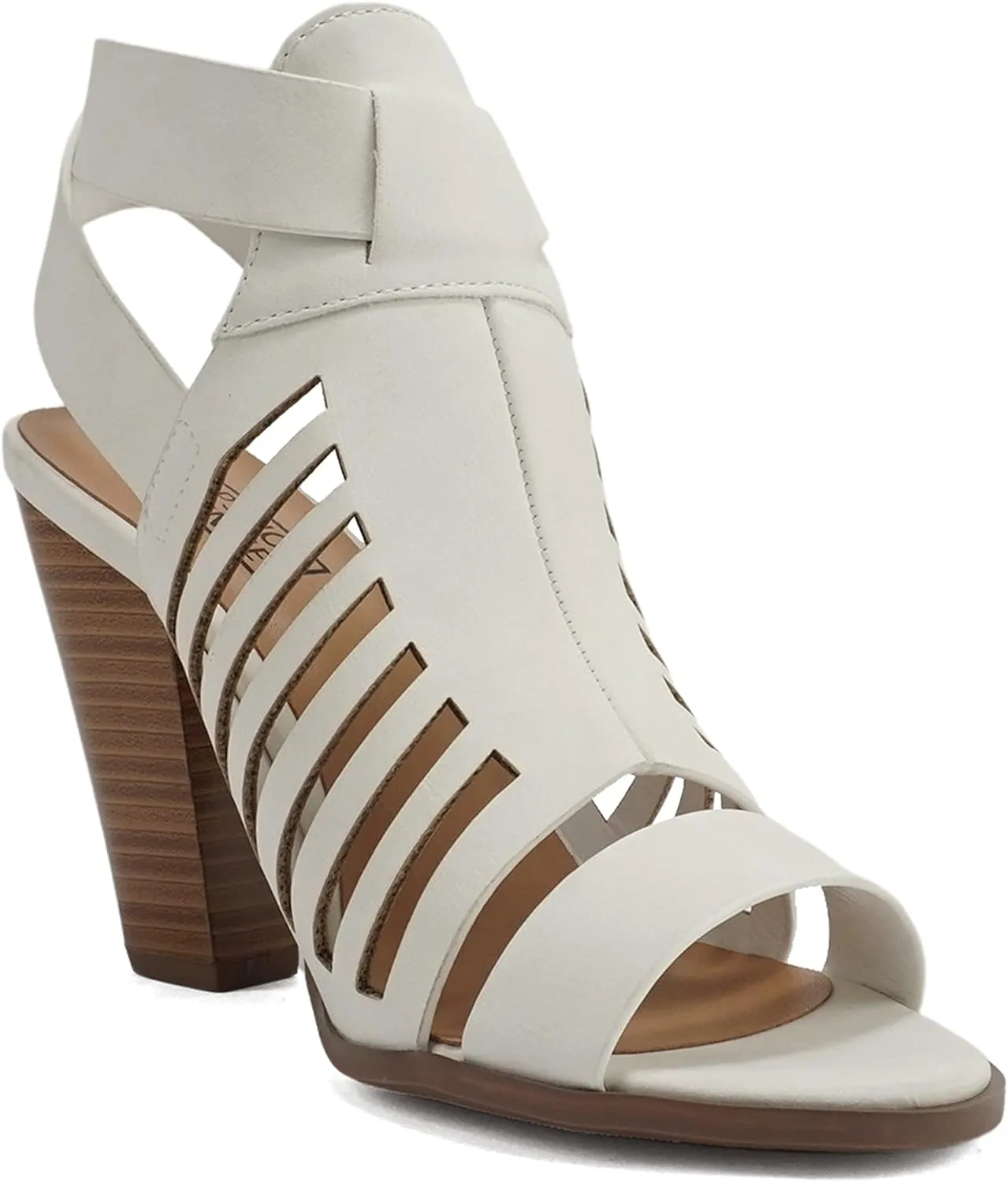 Mayo ~ Gladiator Cutout Stacked Chunky High-Heeled Dress Sandals with Adjustable Ankle Strap