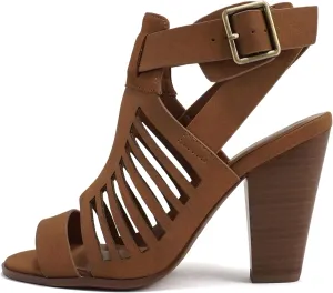 Mayo ~ Gladiator Cutout Stacked Chunky High-Heeled Dress Sandals with Adjustable Ankle Strap