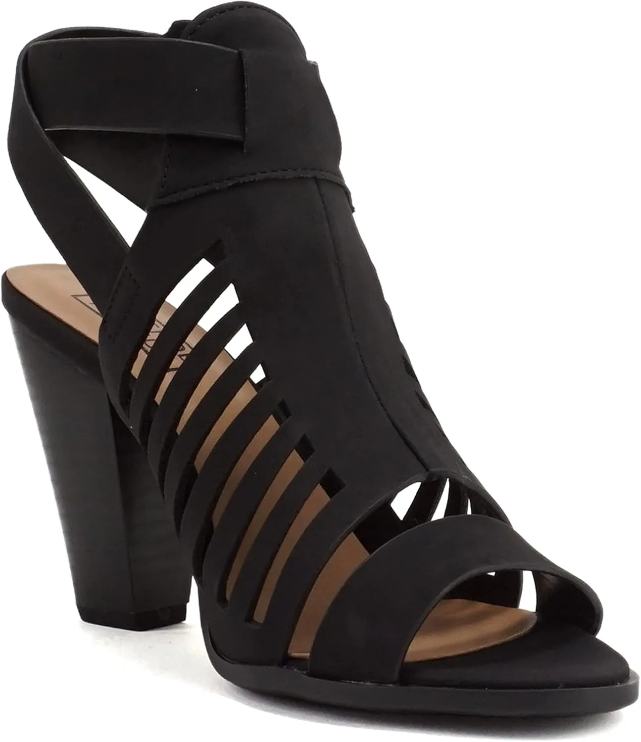 Mayo ~ Gladiator Cutout Stacked Chunky High-Heeled Dress Sandals with Adjustable Ankle Strap