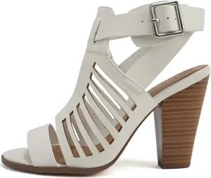 Mayo ~ Gladiator Cutout Stacked Chunky High-Heeled Dress Sandals with Adjustable Ankle Strap
