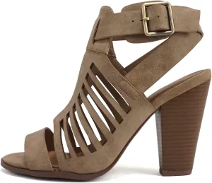 Mayo ~ Gladiator Cutout Stacked Chunky High-Heeled Dress Sandals with Adjustable Ankle Strap