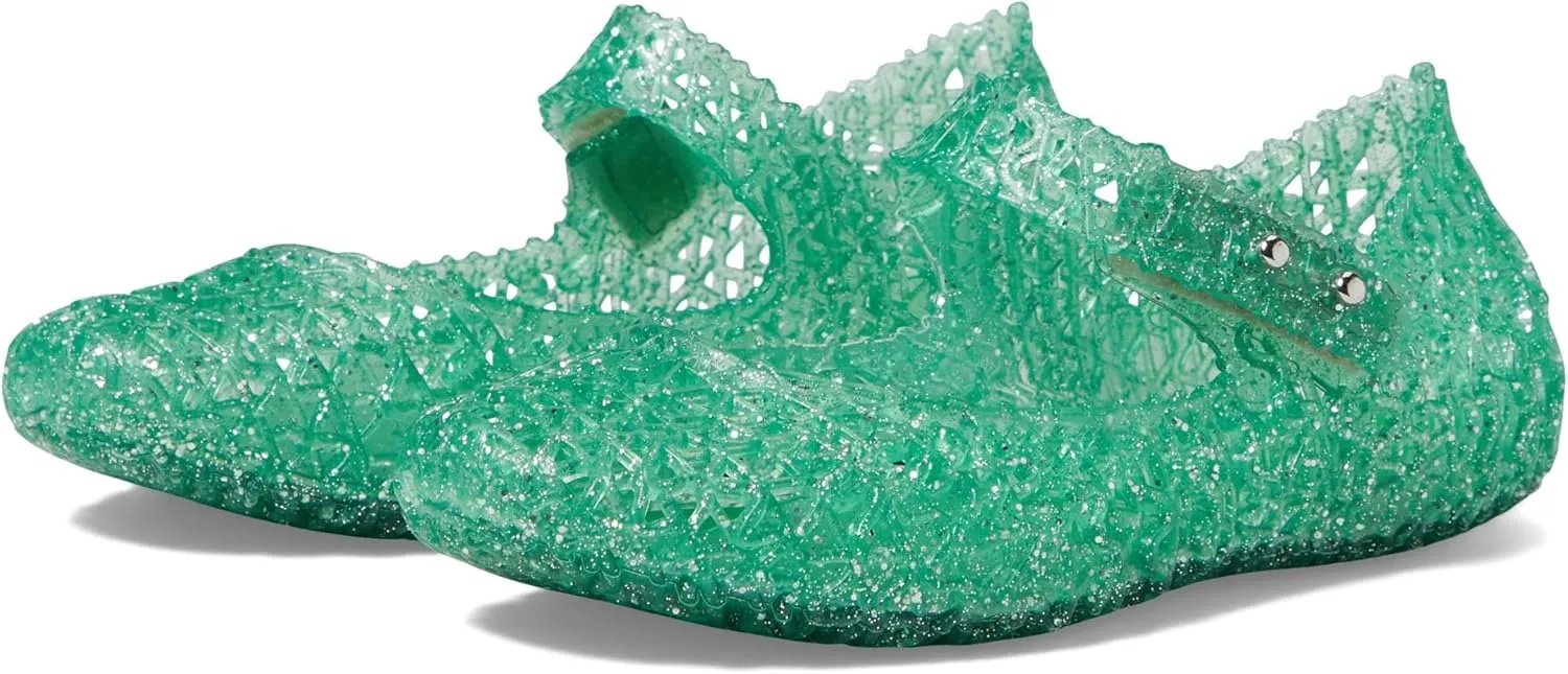 Melissa Mini Campana Papel Flats for Babies, Toddlers - Comfortable & Cute Close-Toe Jelly Flat Shoes with Mary-Jane Strap & Interwoven Cut-Out Design