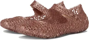 Melissa Mini Campana Papel Flats for Babies, Toddlers - Comfortable & Cute Close-Toe Jelly Flat Shoes with Mary-Jane Strap & Interwoven Cut-Out Design