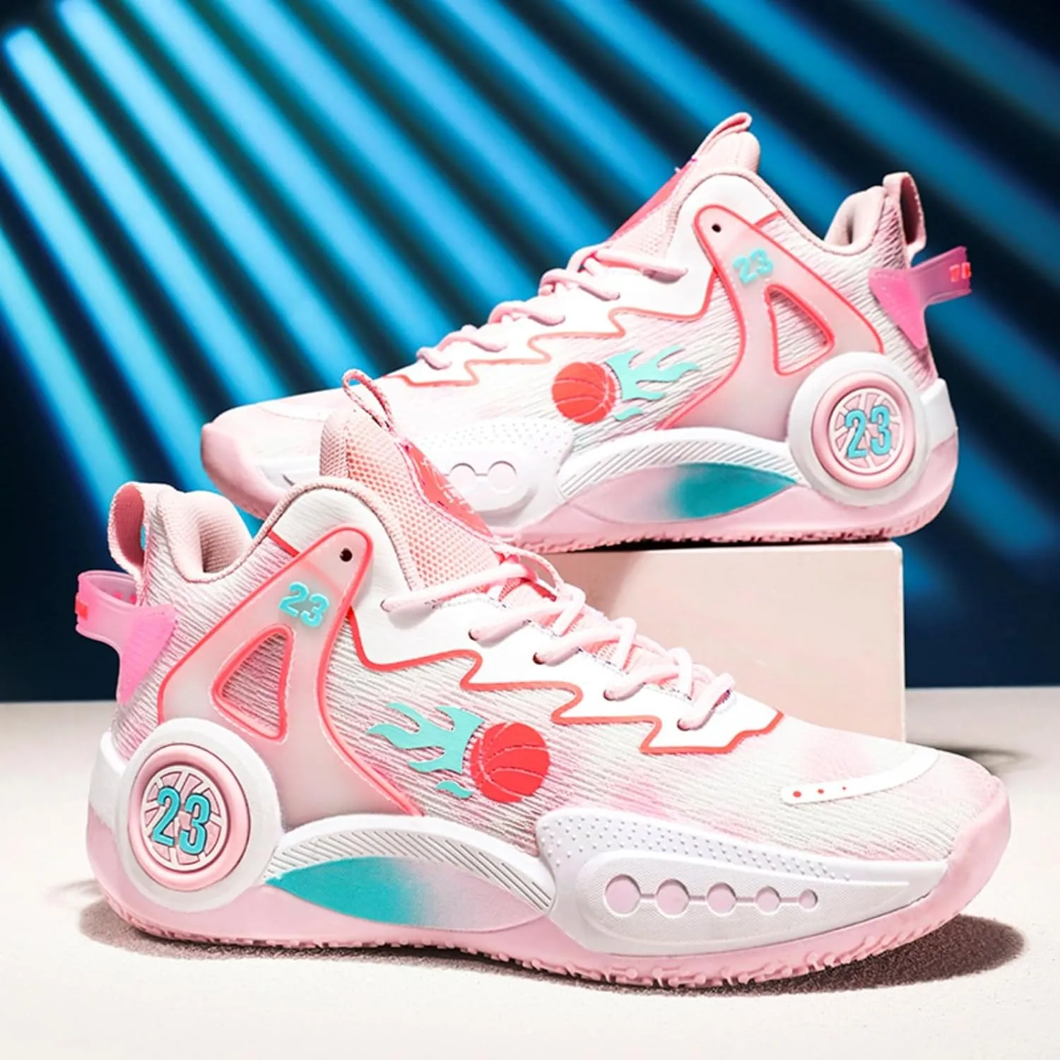 Mens Breathable High Top Chinese Design Basketball Shoes Fashion Graffiti Non-Slip Walking Running Tennis Training Volleyball Sneakers