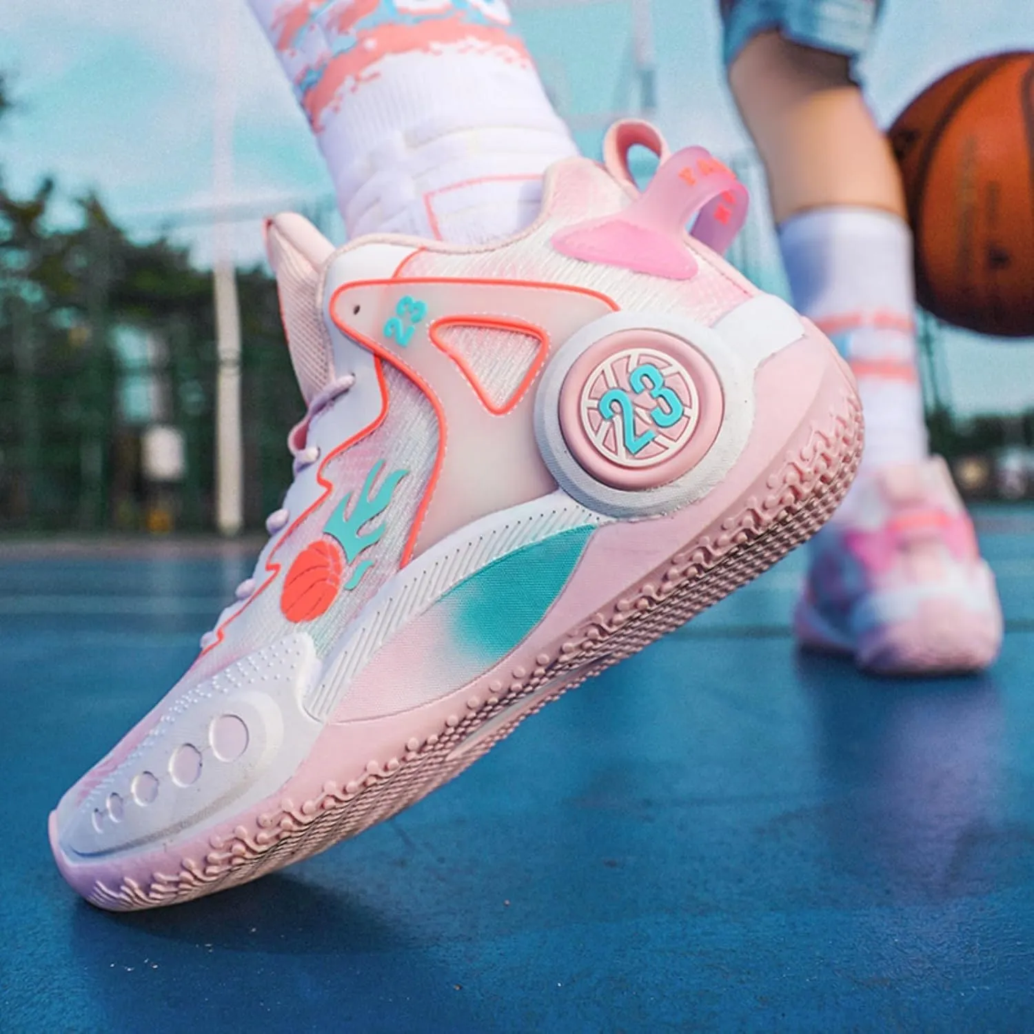 Mens Breathable High Top Chinese Design Basketball Shoes Fashion Graffiti Non-Slip Walking Running Tennis Training Volleyball Sneakers