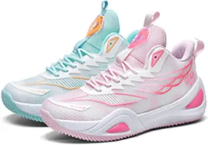 Mens Breathable Mesh High-Top Lace Up Basketball Shoes Fashion Non-Slip Cushioning Sneakers for Tennis Jogging Running Walking