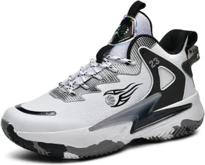 Men's Breathable Mesh Lace Up Basketball Shoes Lightweight Comfortable Running Shoes Gym Sports Tennis Walking Jogging Volleyball Sneakers