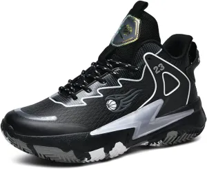 Men's Breathable Mesh Lace Up Basketball Shoes Lightweight Comfortable Running Shoes Gym Sports Tennis Walking Jogging Volleyball Sneakers