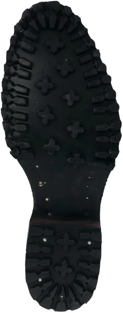 Mens Brown Leather Motorcycle Boots Crocodile Back Cut Print Round Toe