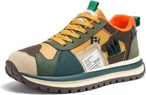 Men's Colorful, Trendy and Retro Canvas Platform Sneakers: Lace - up Casual Style, Suitable for Walking, Tennis and Running