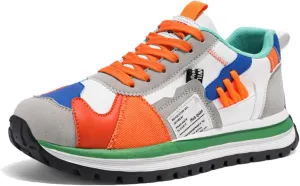 Men's Colorful, Trendy and Retro Canvas Platform Sneakers: Lace - up Casual Style, Suitable for Walking, Tennis and Running
