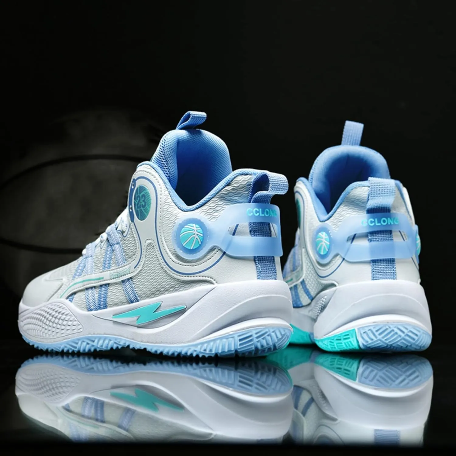 Men's Fashion High Top Lace Up Basketballs Shoes Lightweight Breathable Non-Slip Tennis Sneakers Classic Sports Walking Shoes