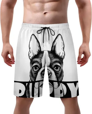 Mens Flag Swim Trunks Quick Dry Swim Beach Shorts with Mesh Lining XS-3XL