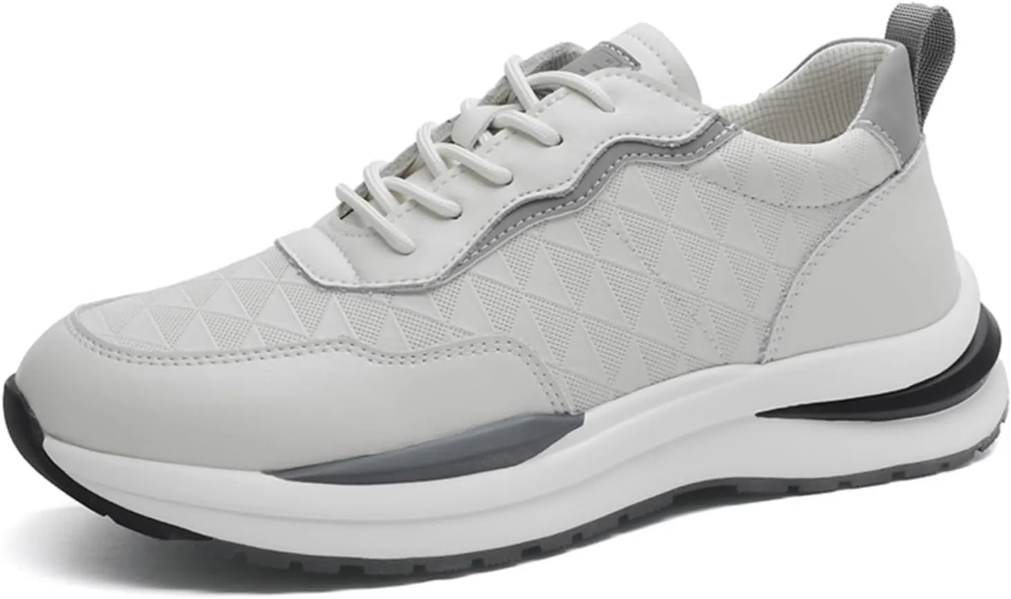Men's Genuine Cowhide Leather lace - up Shoes, mesh Breathable Sports Sneakers. Ideal for Walking, Hiking and Daily Casual wear.