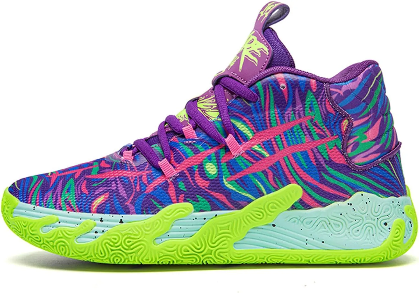 Men's Lace Up High Top Basketball Shoes Chinese Style Breathable Non Slip Outdoor Sneakers Cushioning Workout Shoes for Fitness Training Athletic