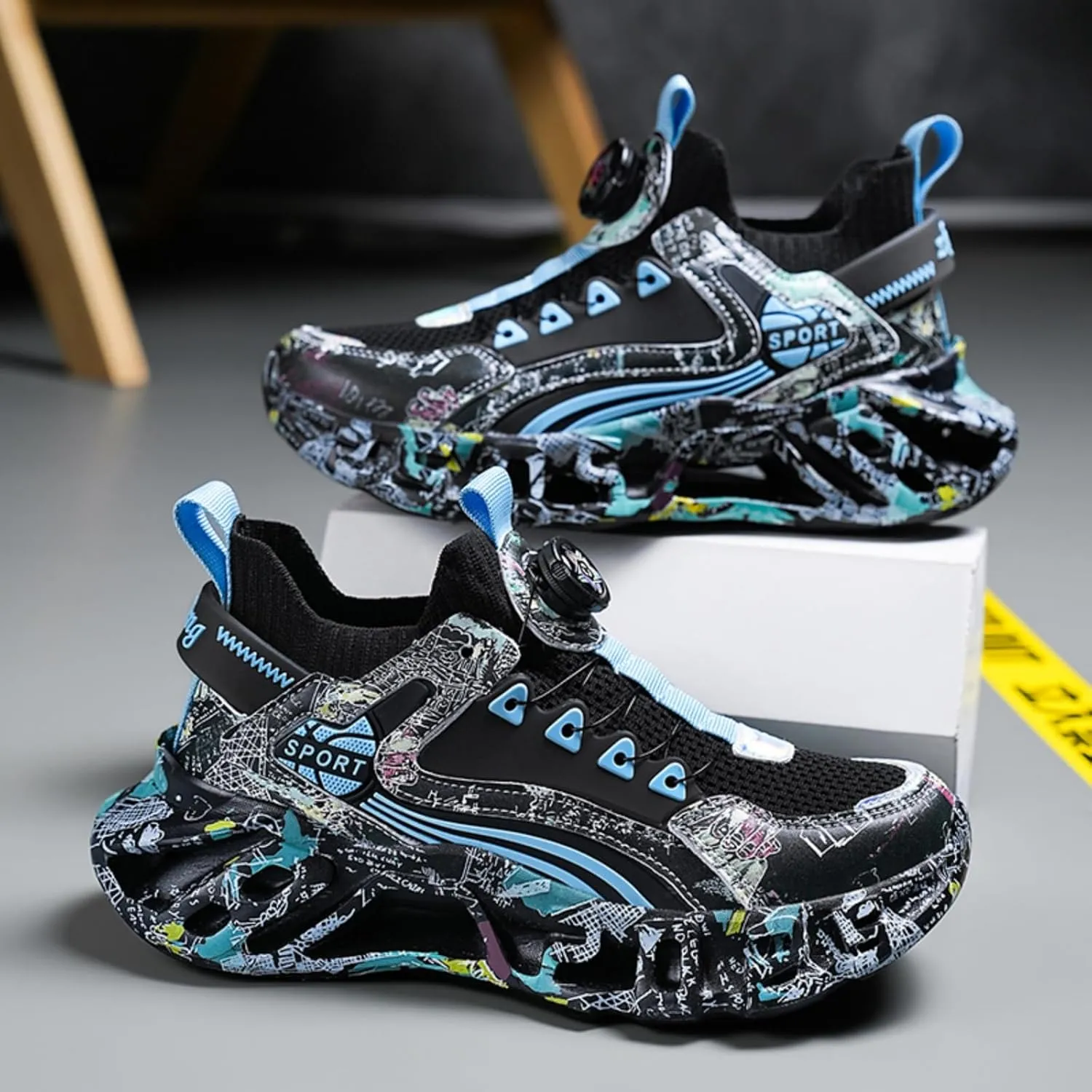 Men's Lightweight Shock - Absorbing Basketball Shoes, Youth Blade - Style Sneakers, Suitable for Students Going to School, Fitness, Running and Walking