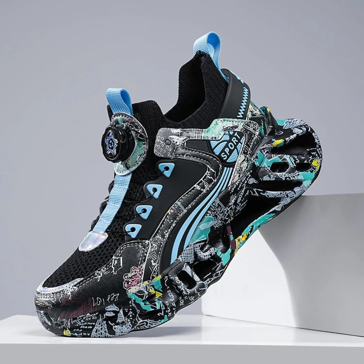 Men's Lightweight Shock - Absorbing Basketball Shoes, Youth Blade - Style Sneakers, Suitable for Students Going to School, Fitness, Running and Walking