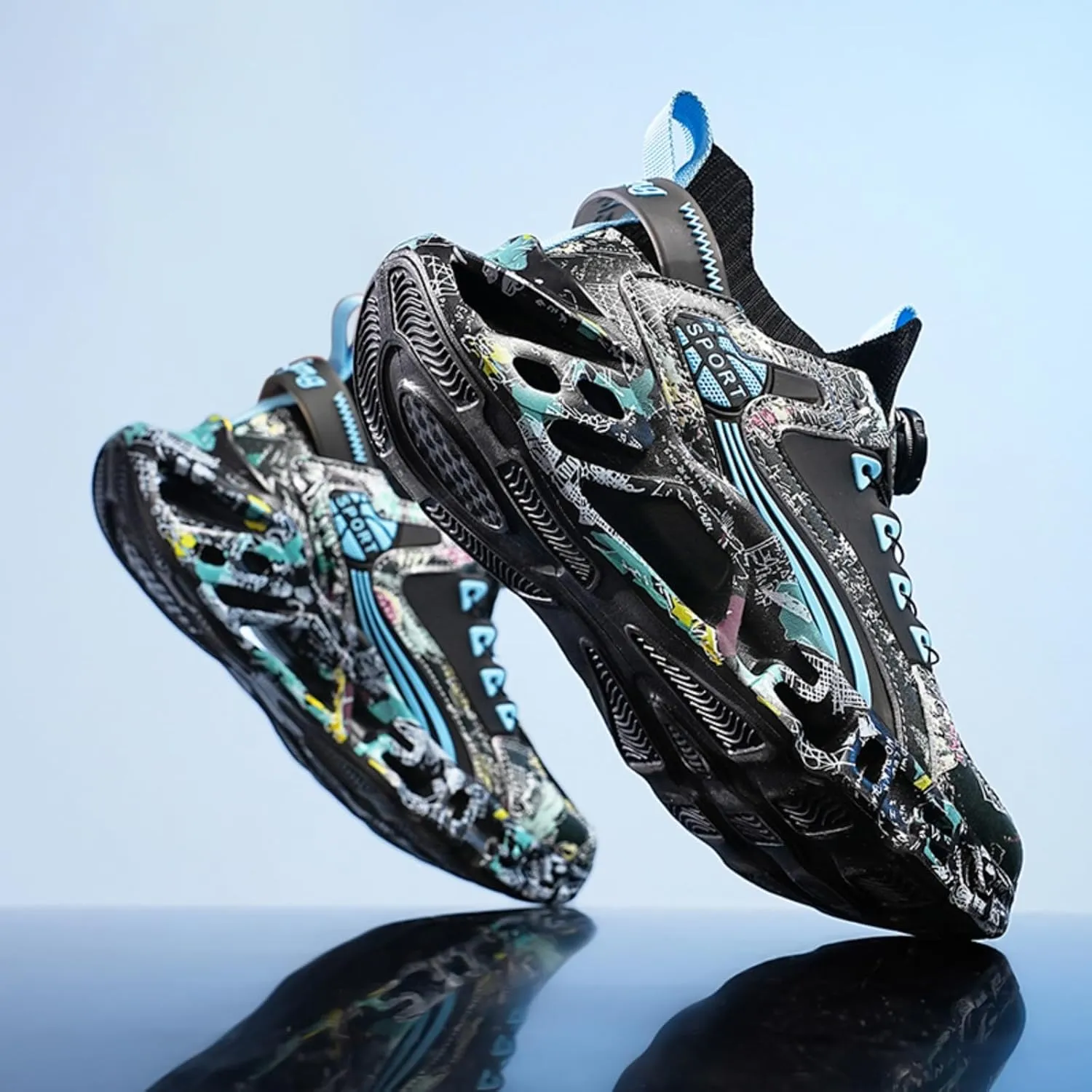 Men's Lightweight Shock - Absorbing Basketball Shoes, Youth Blade - Style Sneakers, Suitable for Students Going to School, Fitness, Running and Walking