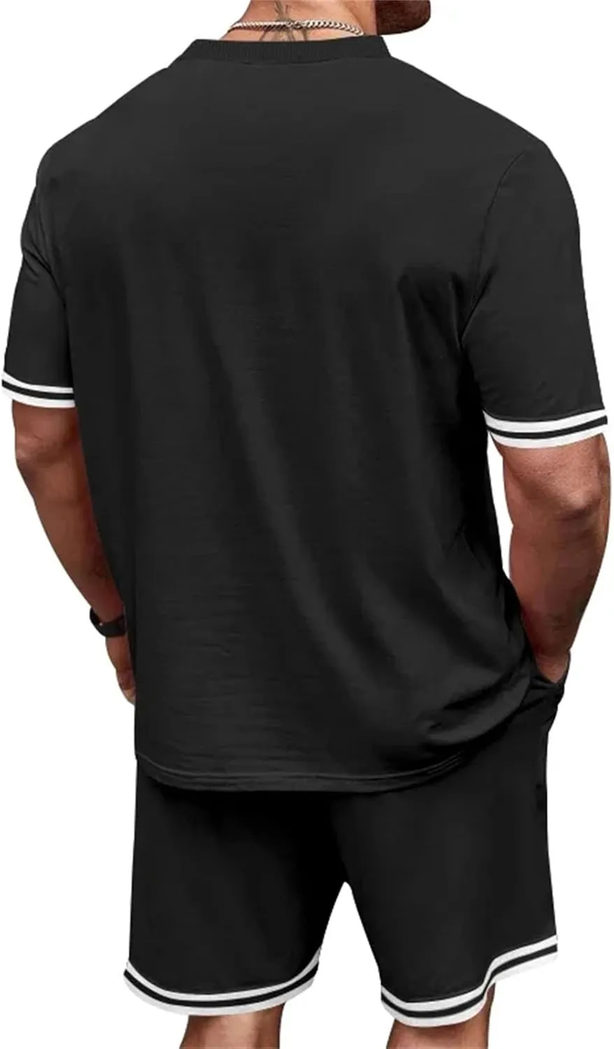Men's Loose Casual Set, European Streetwear Short Sleeve & Shorts