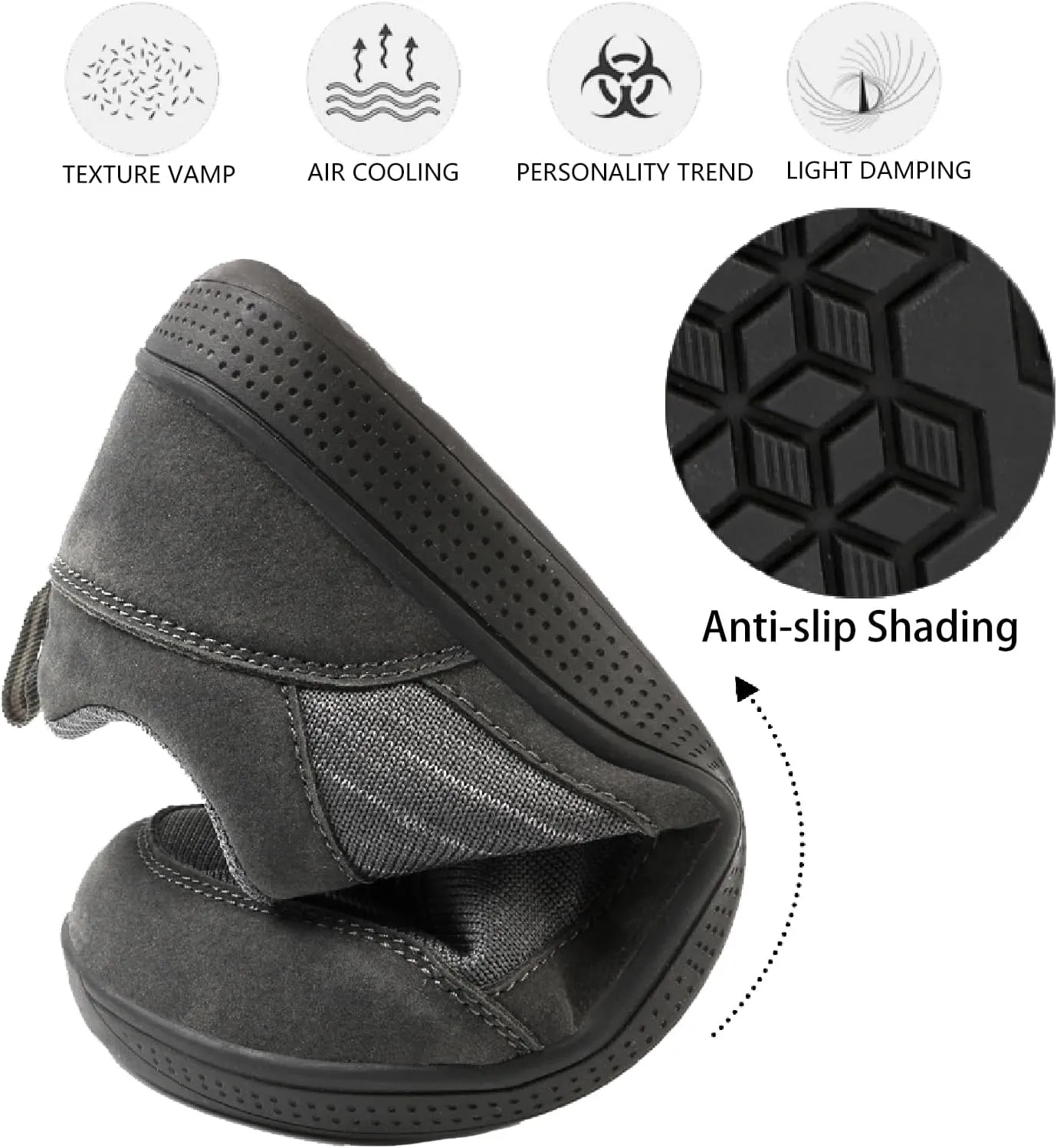 Men's Mesh Casual Sneakers Breathable Comfortable Splice Leather Lace Up Wide Toe Barefoot Shoes for Tennis Driving Walking Shoes