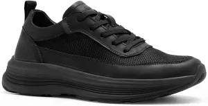 Men's Orthopedic Walking Shoes for Plantar Fasciitis: Comfortable Tennis Athletic Sneakers for Arch Support, Orthotic Soft Breathable Mesh Fabric Fashion Sneakers for Flat Feet Black Size 12