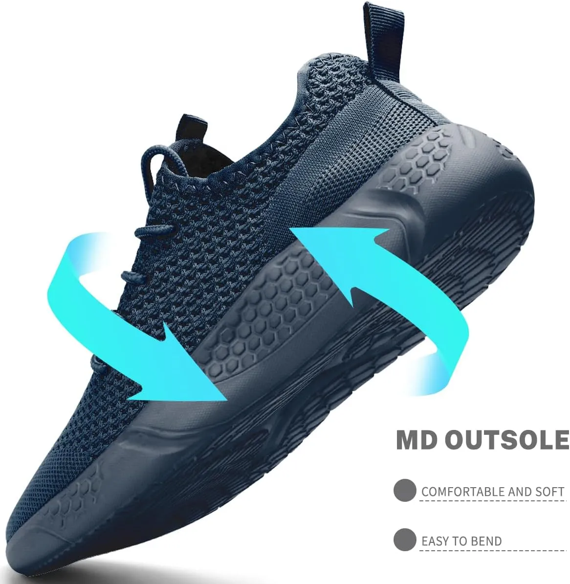 Men's Running Shoes Slip On Walking Comfortable Tennis Breathable Non Slip Athletic Gym Workout Cross Training Fashion Sneakers
