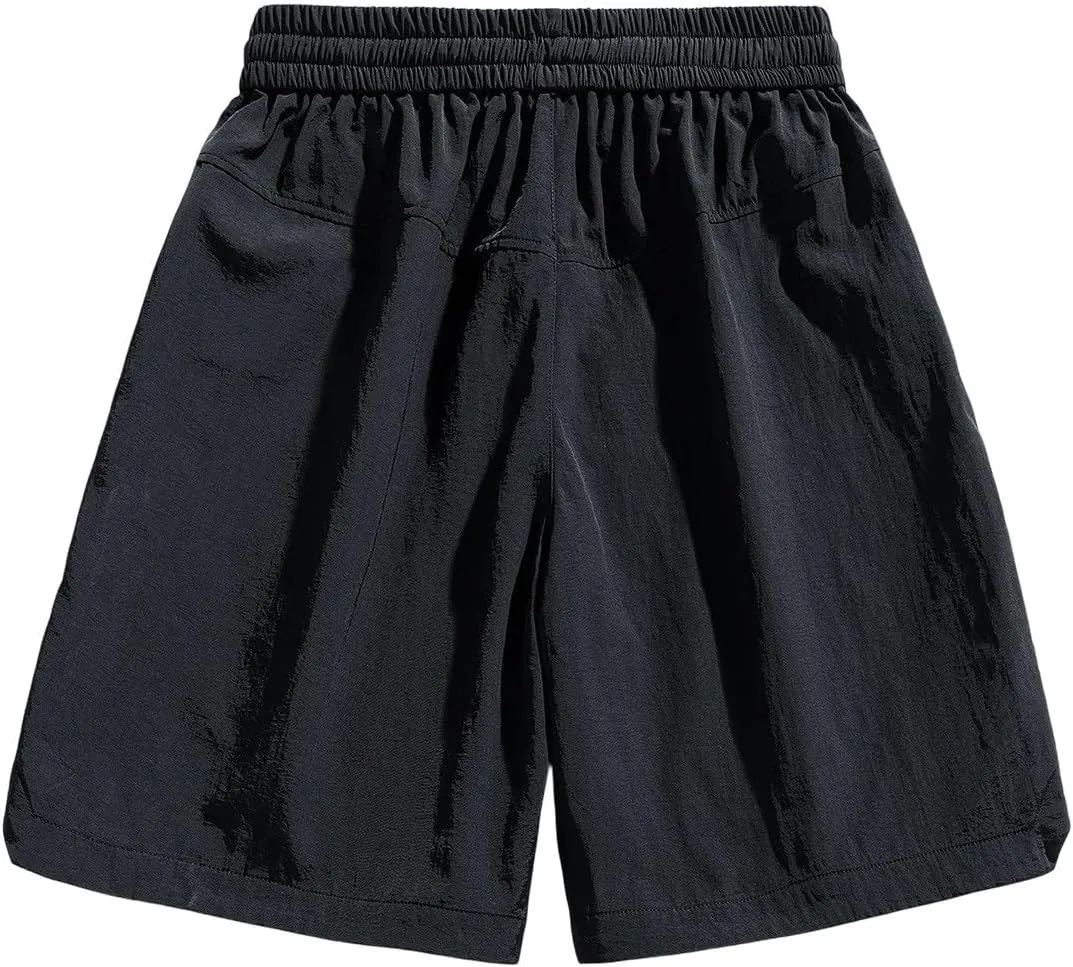 Mens Short Sets 2 Piece Outfits Stylish Quick Dry Cargo Shirts Shorts Teen Boys Summer Athletic Tracksuit Lightweight