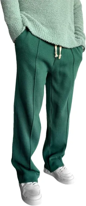 Men's Straight Leg Pants with Drawstring Waist Quick Dry Casual Gym Outdoor Trousers