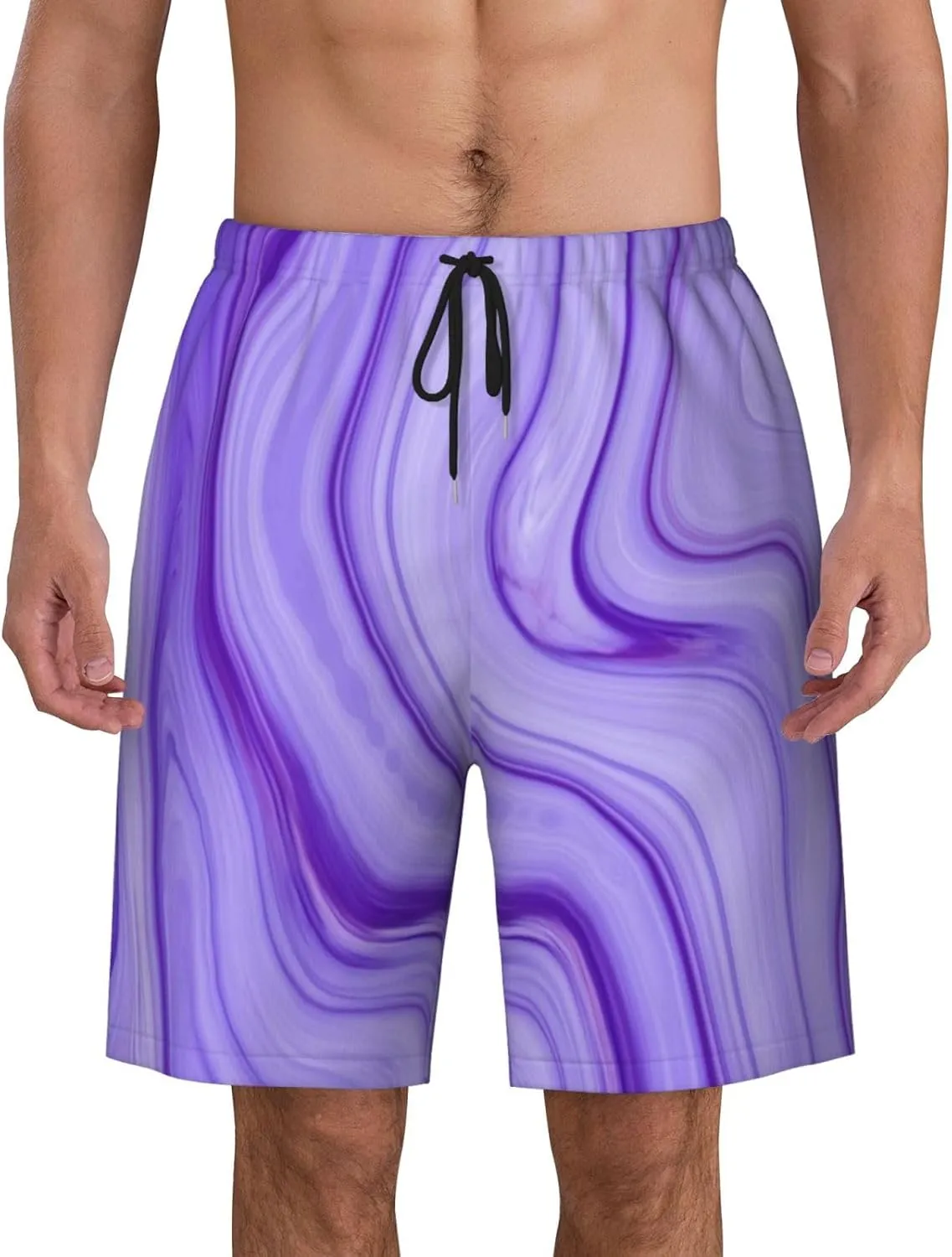 Mens Swim Trunks with Mesh Lining,Quick Dry Swimsuit Board Shorts Beach Pants Swimwear Bathing Suits