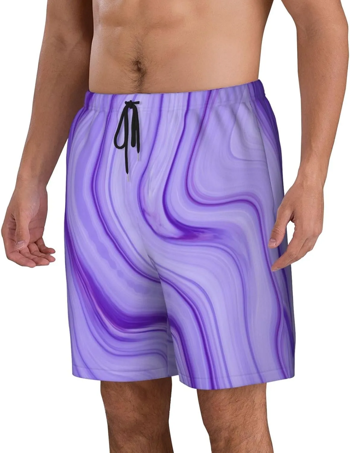 Mens Swim Trunks with Mesh Lining,Quick Dry Swimsuit Board Shorts Beach Pants Swimwear Bathing Suits