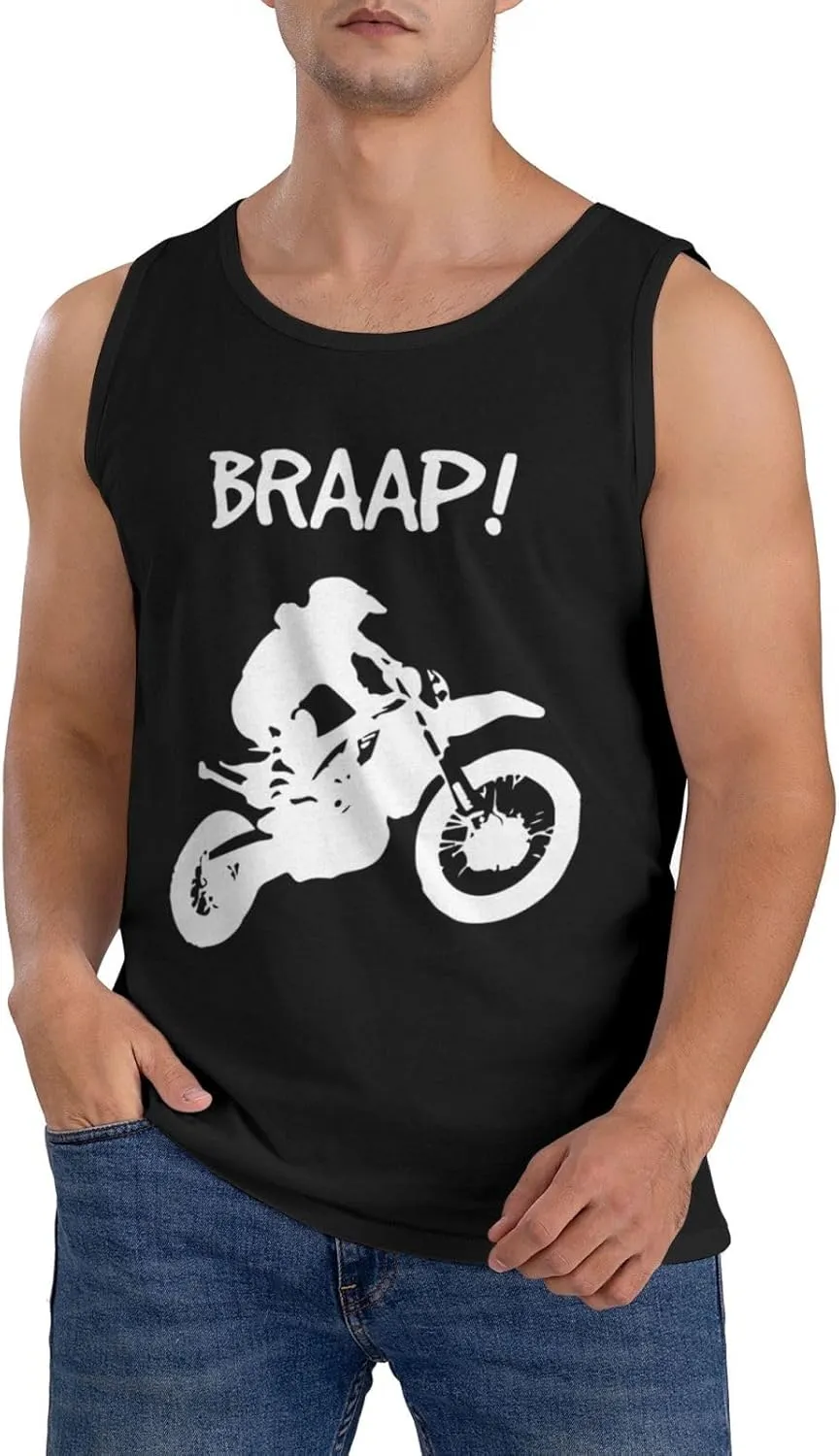 Men's Tank Top Sleeveless Tees Dirt Bike - Motocross Quick Dry Sport Shirts Muscle Workout Gym Beach T-Shirts