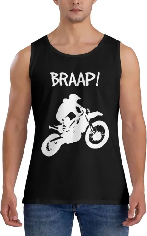 Men's Tank Top Sleeveless Tees Dirt Bike - Motocross Quick Dry Sport Shirts Muscle Workout Gym Beach T-Shirts