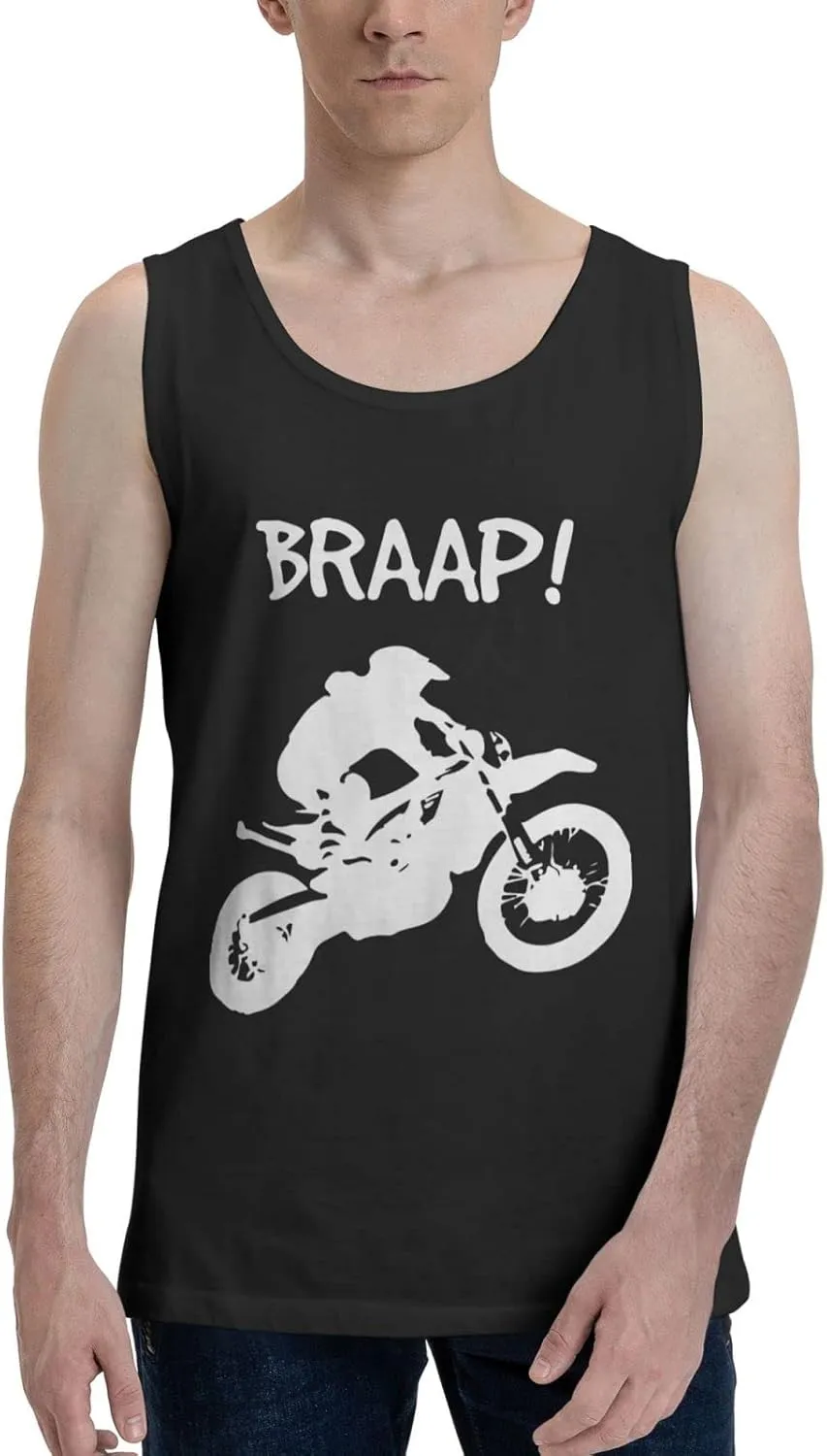 Men's Tank Top Sleeveless Tees Dirt Bike - Motocross Quick Dry Sport Shirts Muscle Workout Gym Beach T-Shirts