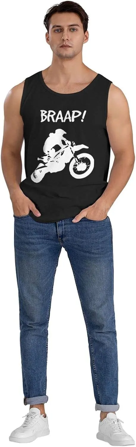 Men's Tank Top Sleeveless Tees Dirt Bike - Motocross Quick Dry Sport Shirts Muscle Workout Gym Beach T-Shirts