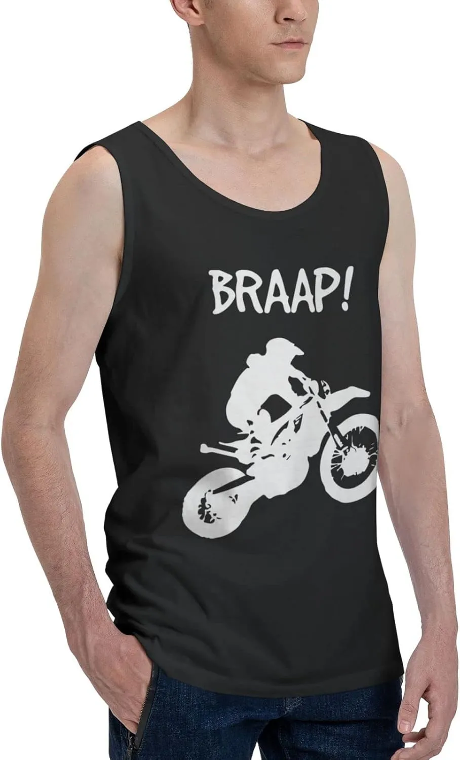 Men's Tank Top Sleeveless Tees Dirt Bike - Motocross Quick Dry Sport Shirts Muscle Workout Gym Beach T-Shirts