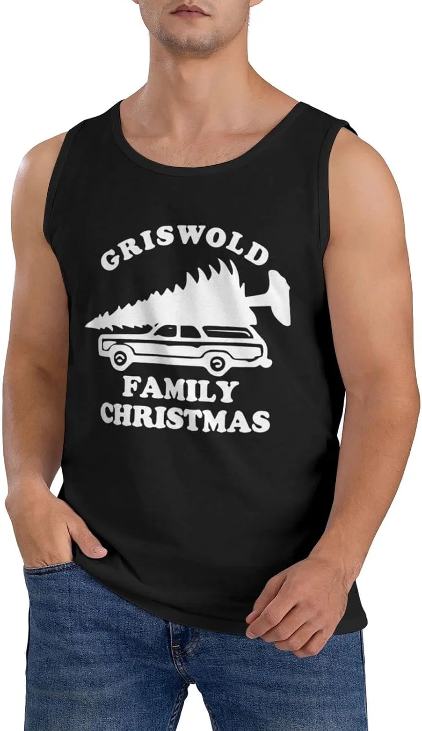 Men's Tank Top Sleeveless Tees Family Christmas Quick Dry Sport Shirts Muscle Workout Gym Beach T-Shirts