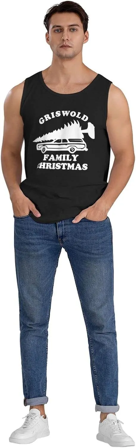 Men's Tank Top Sleeveless Tees Family Christmas Quick Dry Sport Shirts Muscle Workout Gym Beach T-Shirts