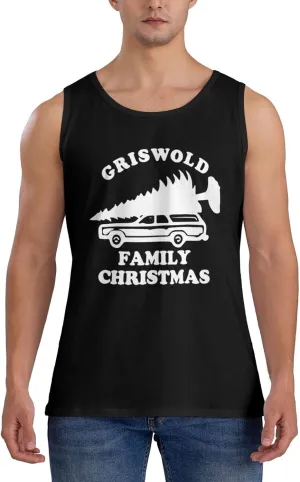 Men's Tank Top Sleeveless Tees Family Christmas Quick Dry Sport Shirts Muscle Workout Gym Beach T-Shirts