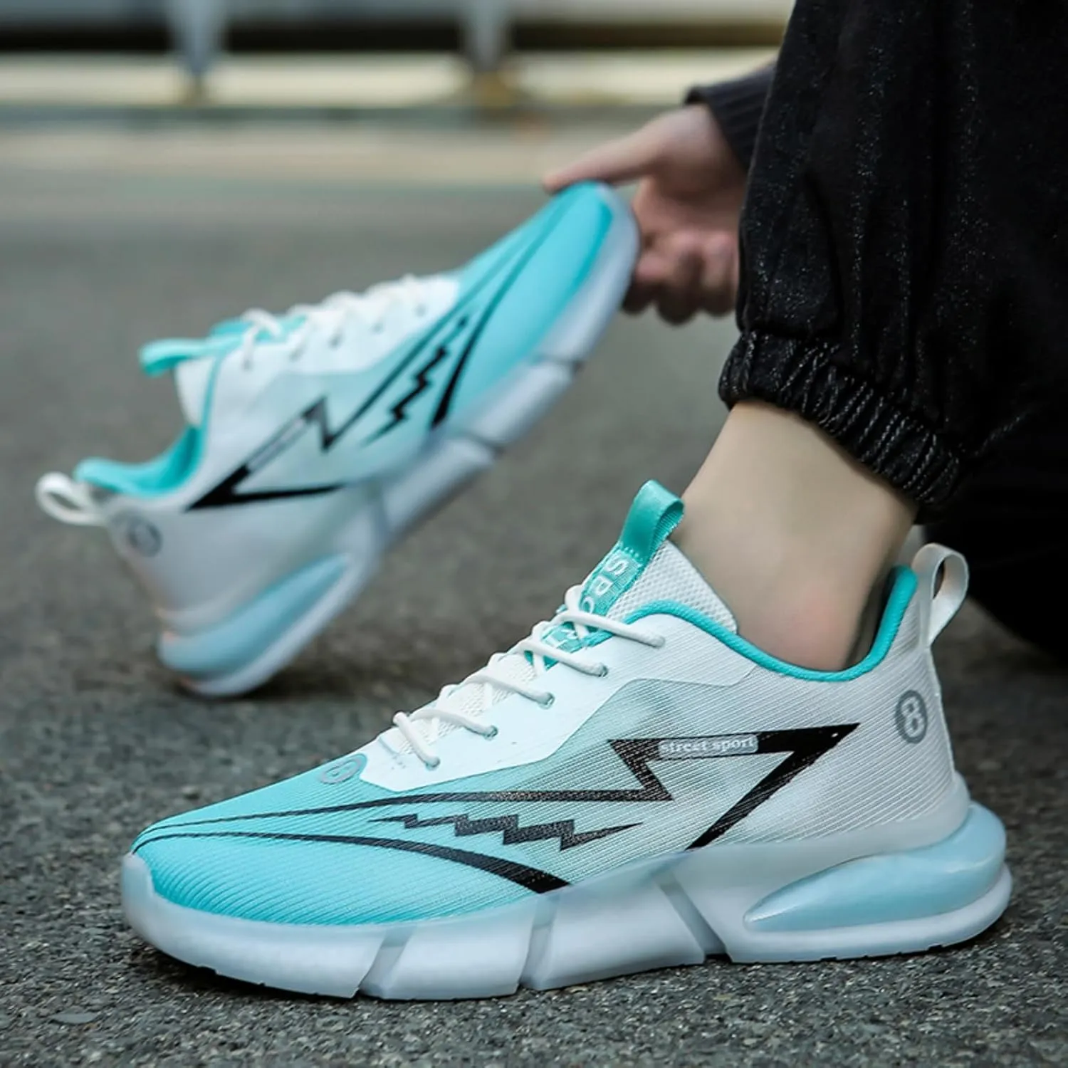 Men's Ultra - Lightweight Stylish Breathable Mesh Sneakers - Comfortable Walking Shoes, Trendy Running Shoes, Suitable for Daily Wear, Sports and Fitness