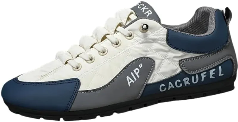 Men's Vintage Plaid Casual Sports Shoes, Breathable Sneakers with Round Toe