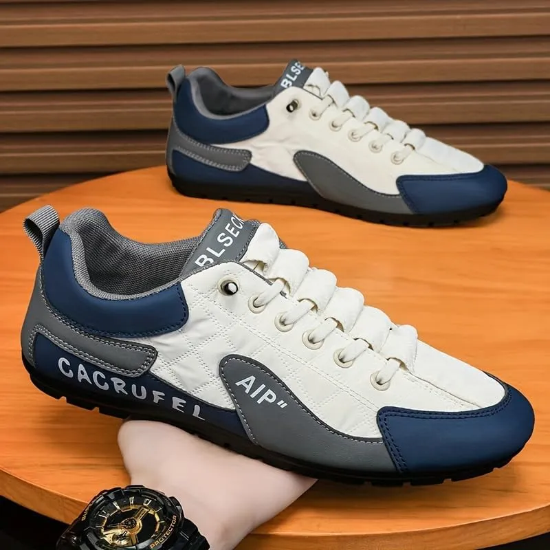 Men's Vintage Plaid Casual Sports Shoes, Breathable Sneakers with Round Toe
