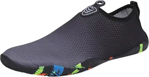Mens Water Shoes Wide Width Breathable Barefoot Shoes Wide Feet Beach Sports Quick Dry for Boating Fishing Diving Surfing