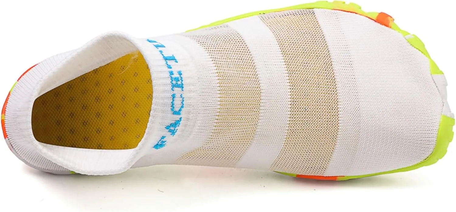 Men's Women's Slip On Water Shoes Quick Dry Barefoot Lightweight Aqua Shoes Beach Swim Pool Hiking Wading Surfing Sport Sneakers with Breathable Mesh Knit Non Slip Indoor Yoga Fitness Boxing