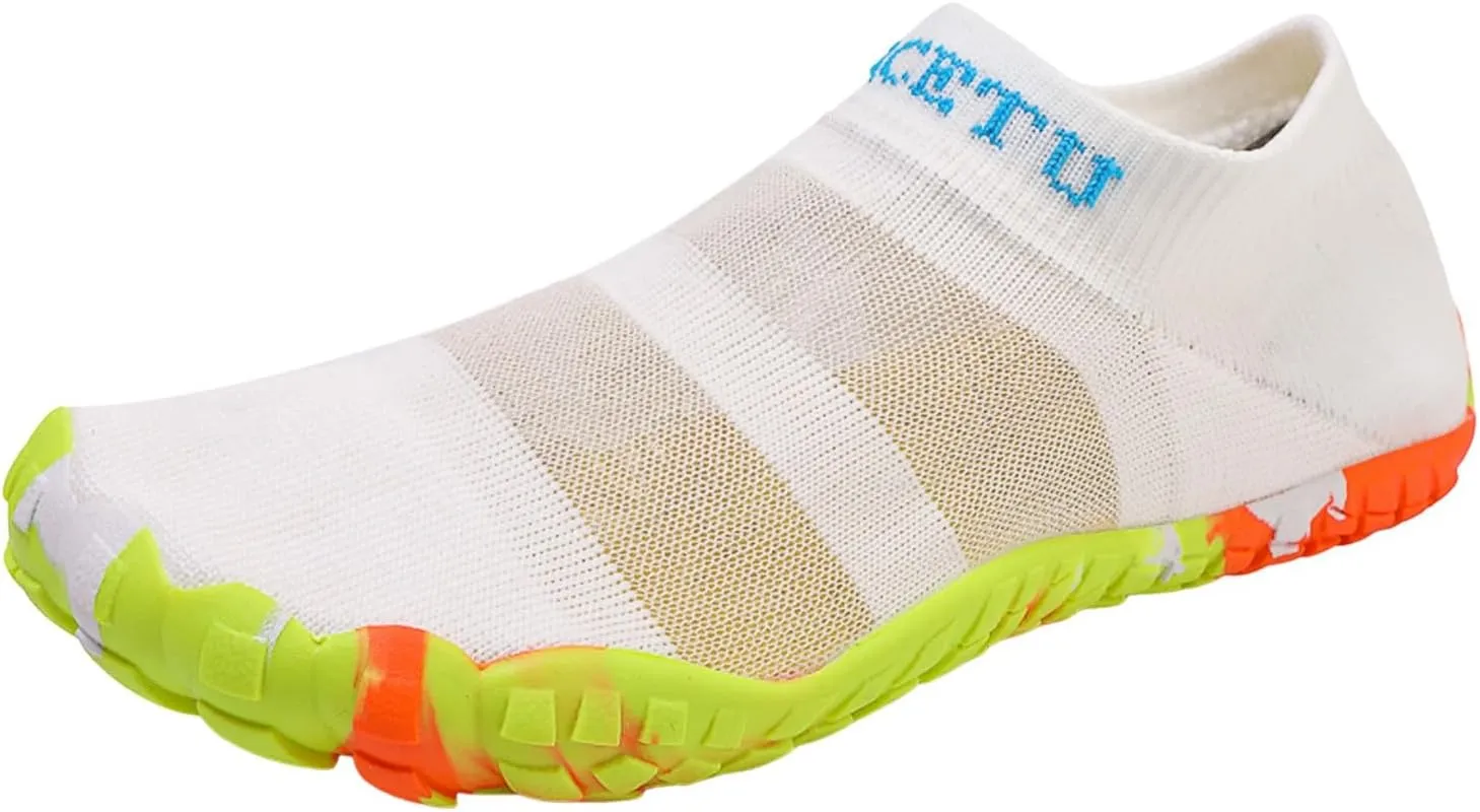 Men's Women's Slip On Water Shoes Quick Dry Barefoot Lightweight Aqua Shoes Beach Swim Pool Hiking Wading Surfing Sport Sneakers with Breathable Mesh Knit Non Slip Indoor Yoga Fitness Boxing