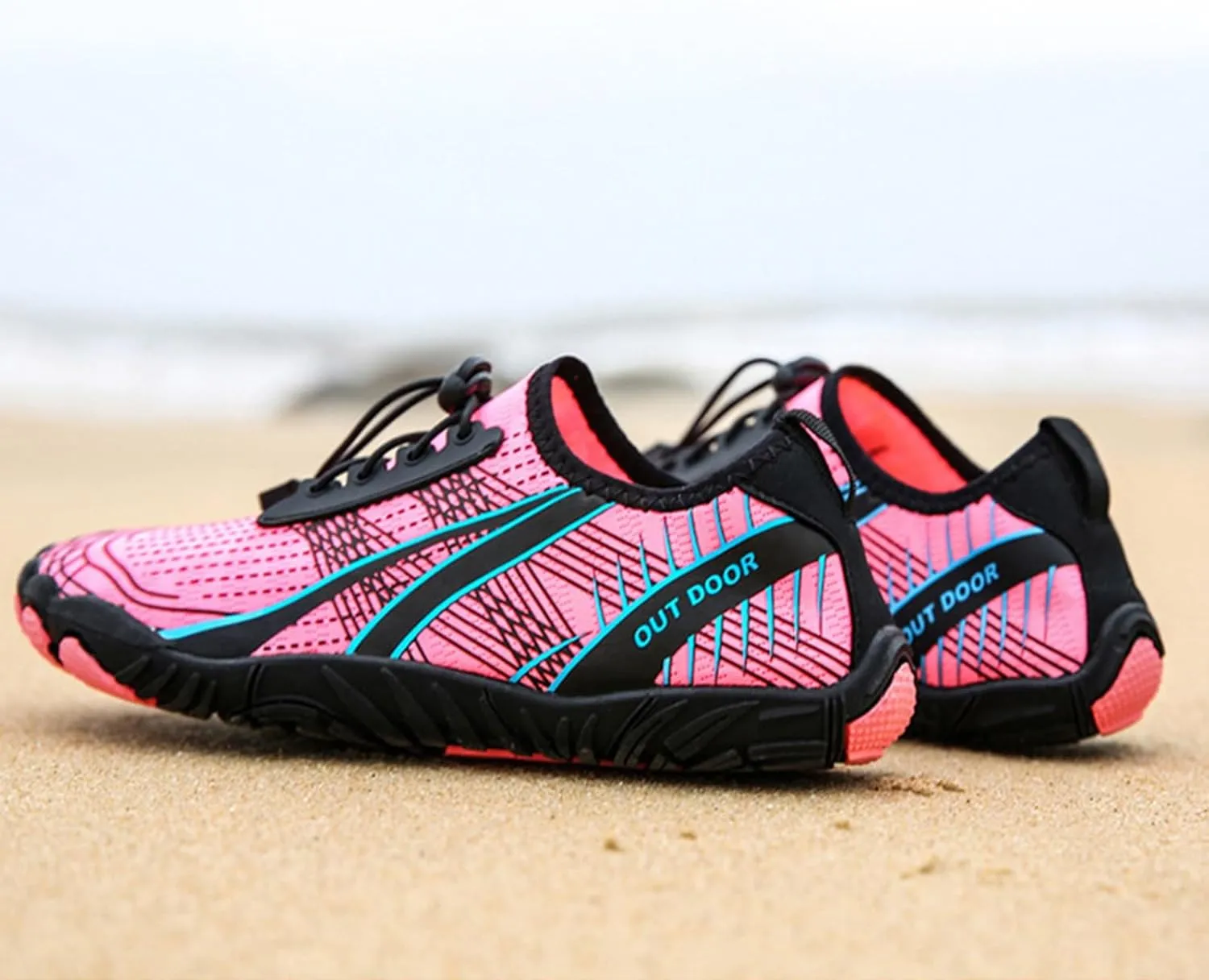Mens Womens Water Shoes Barefoot Quick Dry Aqua Beach Swim Pool Shoes Lightweight Outdoor Sports Hiking Surf Yoga Exercise Footwear