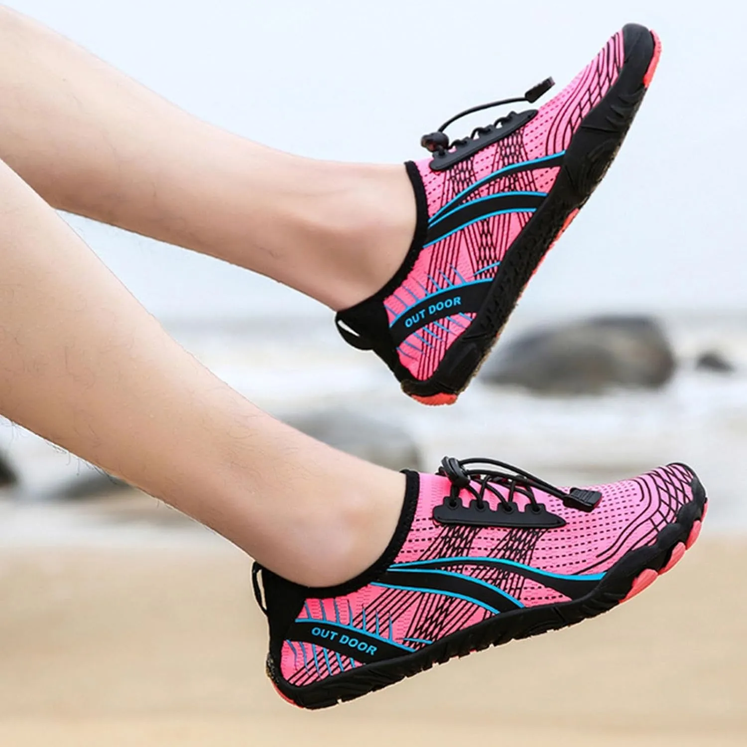 Mens Womens Water Shoes Barefoot Quick Dry Aqua Beach Swim Pool Shoes Lightweight Outdoor Sports Hiking Surf Yoga Exercise Footwear