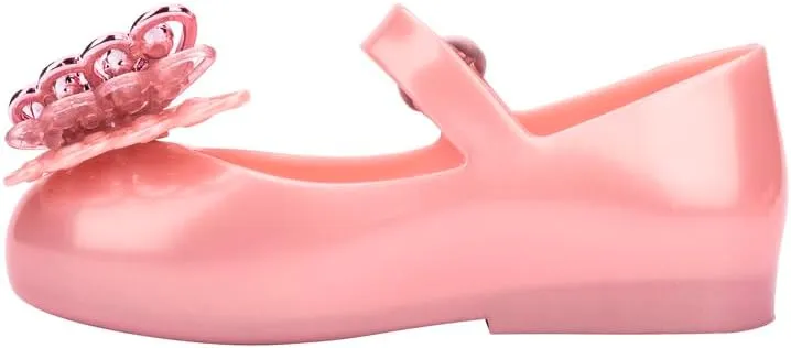 mini melissa Sweet Love Fly Mary Jane Jelly Shoes for Babies & Toddlers - Ballet Flats w/Butterfly Design & Adjustable Strap