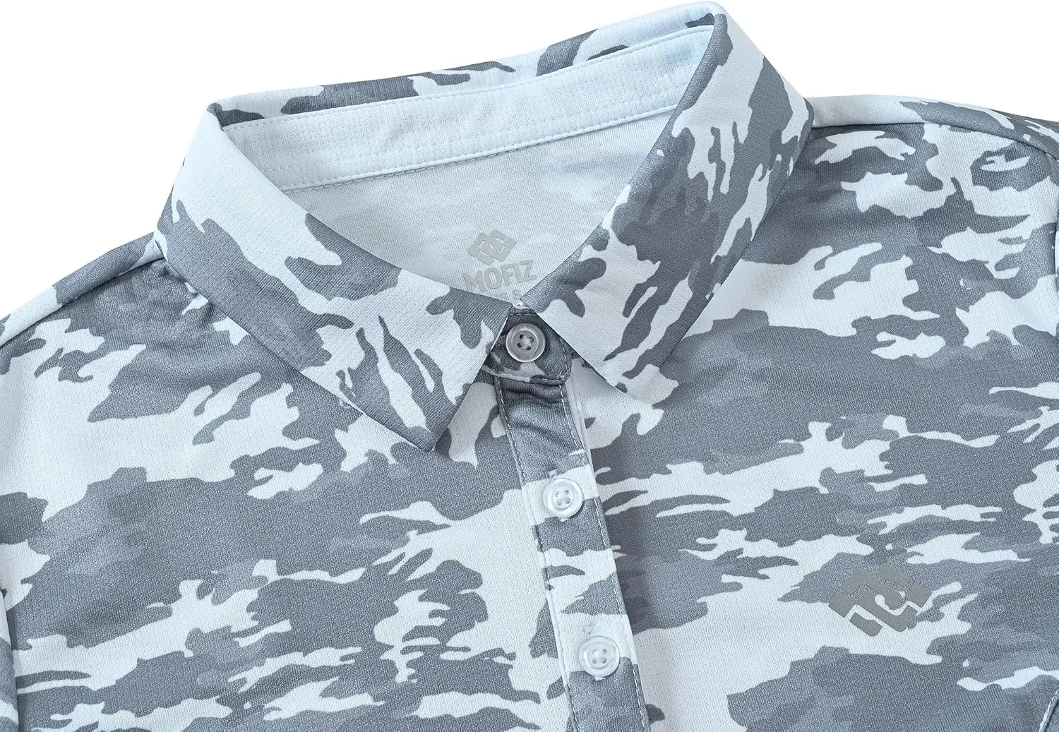 MoFiz Womens Short Sleeve Golf Polo Shirts Quick Dry Camo Lightweight UPF 50  Tennis Sports Athletic Tops Casual
