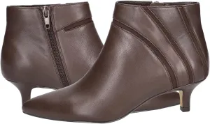 MOOMMO Women Low Kitten Heel Suede Ankle Boots Bow Pointed Closed Toe Zipper Chelsea Boots 2" Heels Buckle Strap Faux Suede Boot Zip Up Short Dress Booties Fall Office Wedding Comfy Cute 4-11 M US