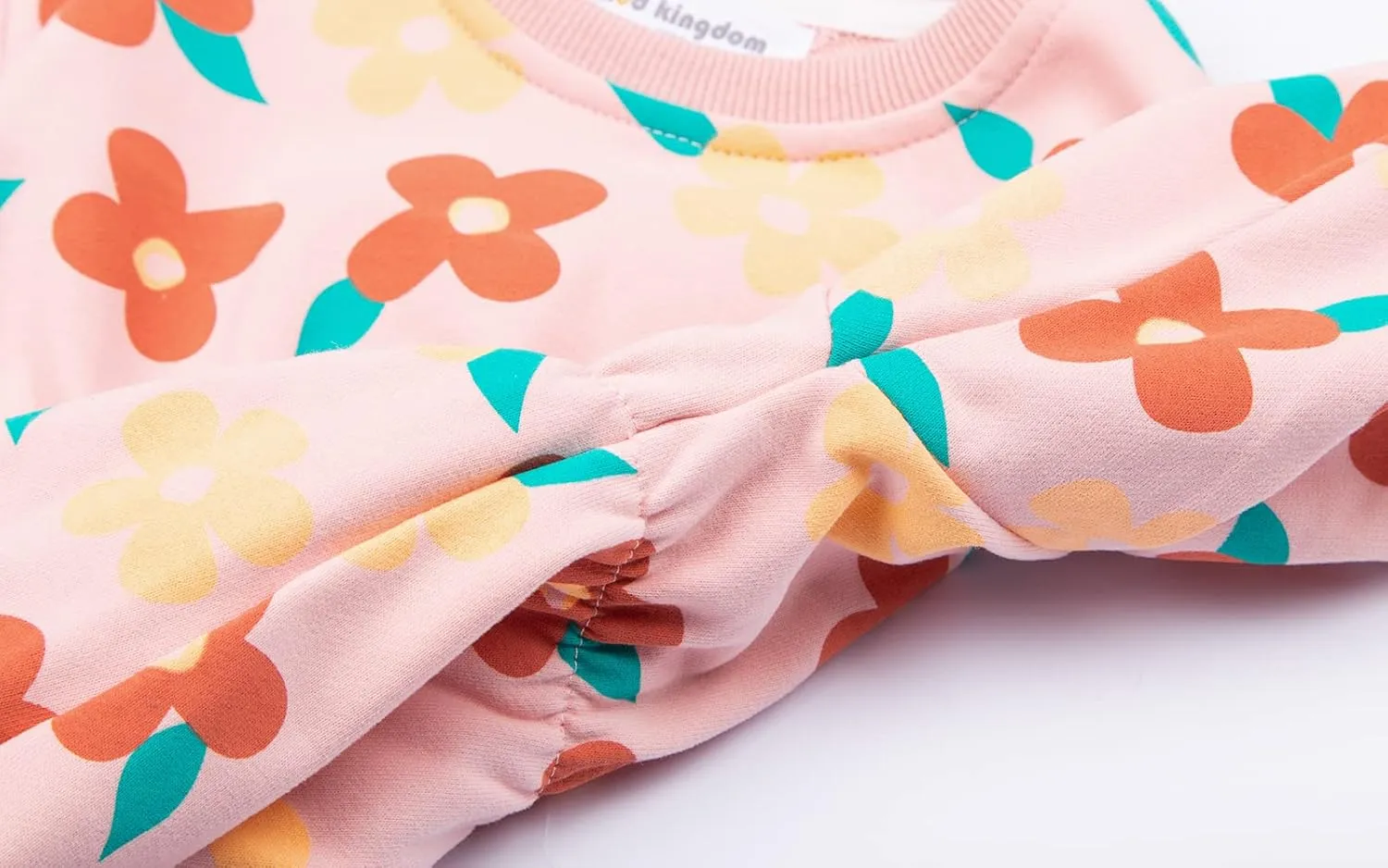 Mud Kingdom Little Girls Love Heart Smocked Sweatshirt Dress Long Sleeve Colorful